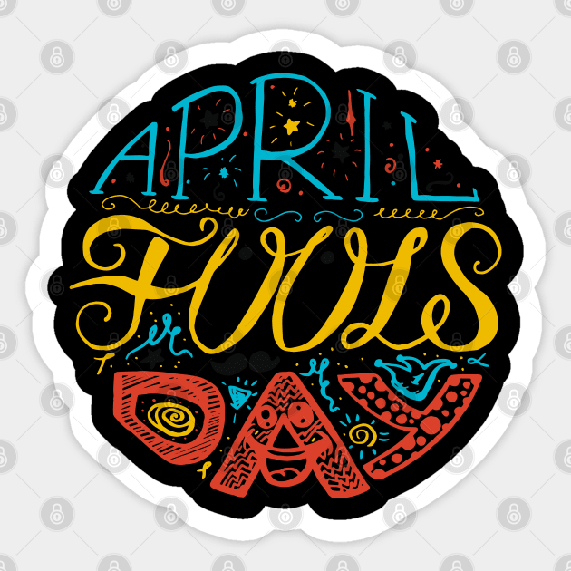 April fools day typography Sticker by Mako Design 